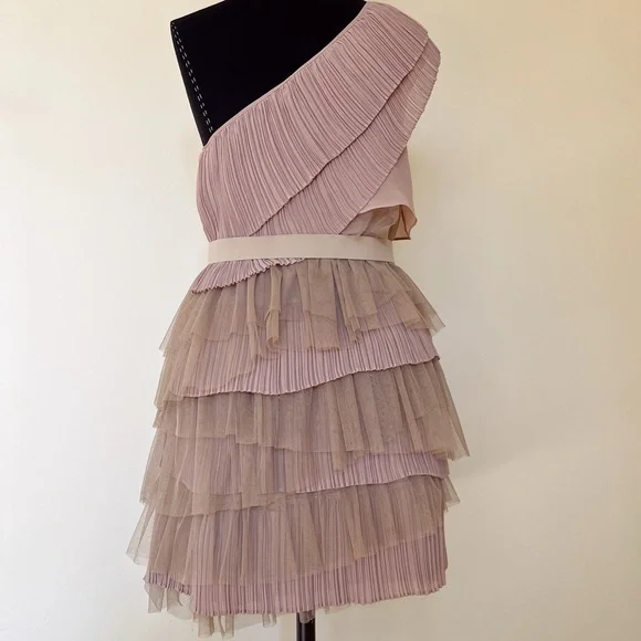 BCBG One-Shoulder Ruffle Dress - Picture 3 of 4